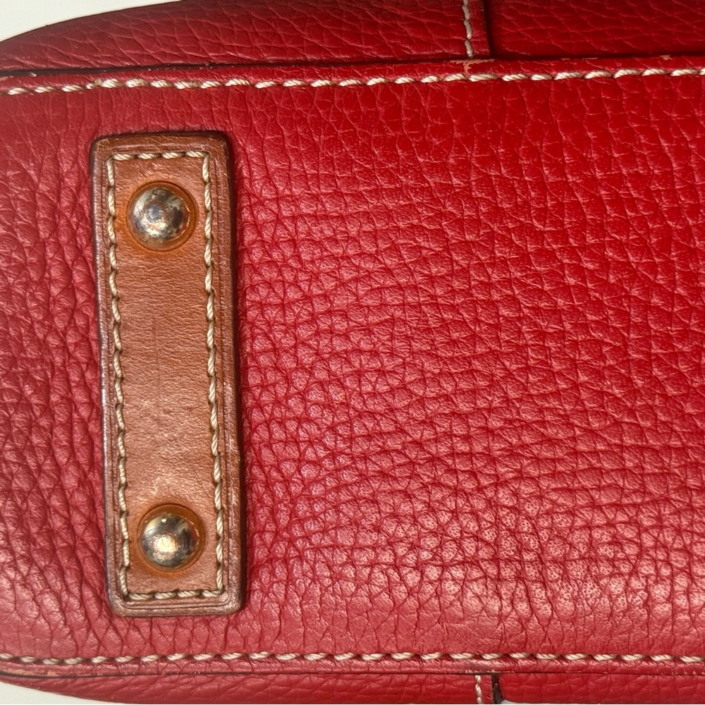 Dooney & Bourke Red Leather Handbag Excellent Condition 12” Strap Drop - Picture 5 of 15